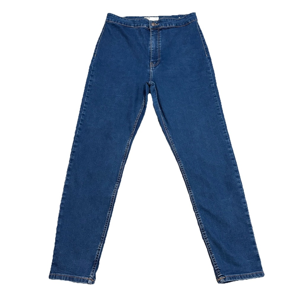 Bershka Women's Denim Jegging High Rise Skinny Blue Jeans Size 10 EUR 42 Stretch